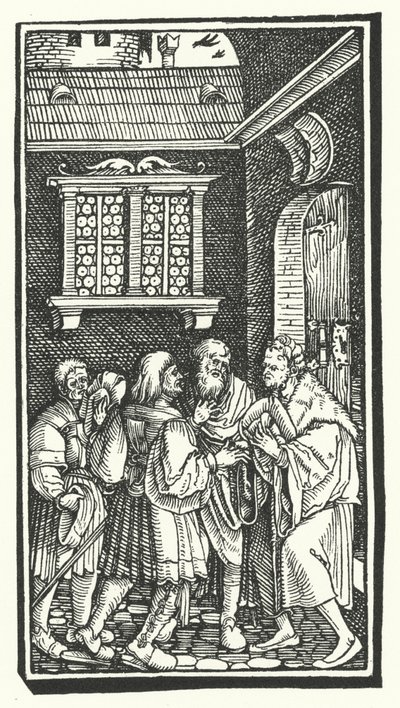 Tresnitt fra De Remediis Giantum Fortunae (Remedies for Fortune Fair and Foul) av Petrarch (gravering) av Hans (after) Burgkmair