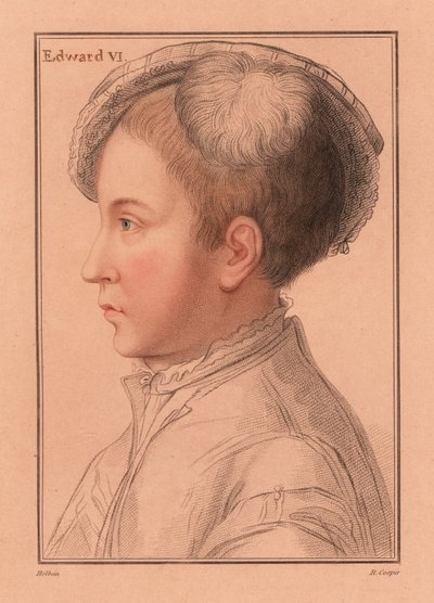 Kong Edvard VI av England av Hans (after) Holbein the Younger