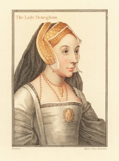 Mary Shelton, Lady Heveningham., 1812 (gravering) av Hans (after) Holbein the Younger