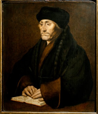 Portrett av Didier Erasme (Erasmus av Rotterdam) (1469 - 1536), nederlandsk humanist. Maleri etter originalen av Holbein Hans den unge (1497-1543) Galleria Sabauda Torino ©Luisa Ricciarini/Leemage av Hans (after) Holbein the Younger