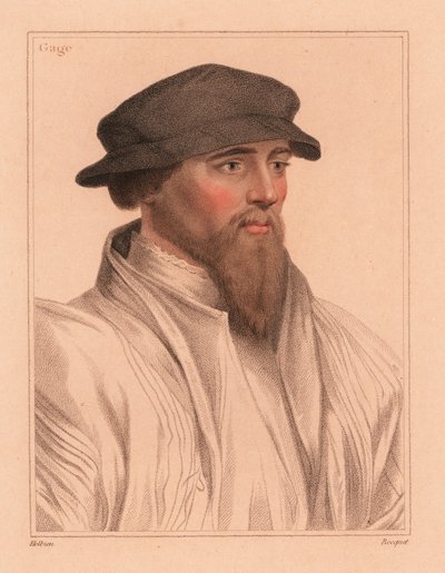 Sir John Gage , engelsk hoffmann og politiker av Hans (after) Holbein the Younger