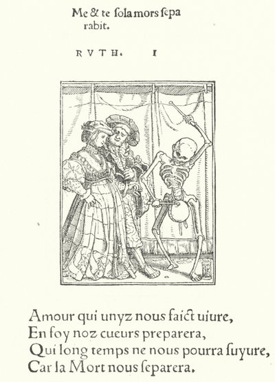 Bruden og brudgommen (gravering) av Hans (after) Holbein the Younger