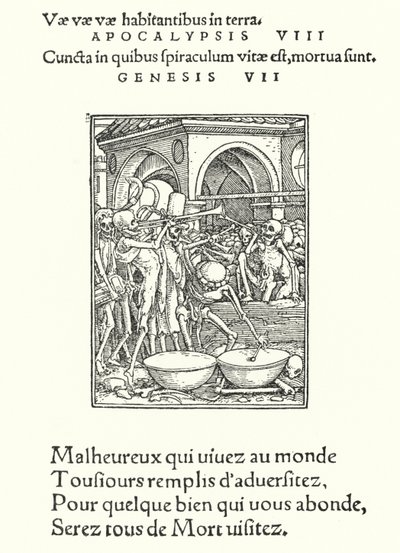 The Charnel House (gravering) av Hans (after) Holbein the Younger