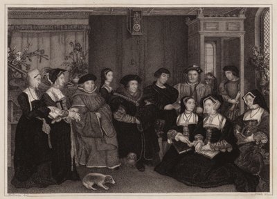 Familien til Sir Thomas More (gravering) av Hans (after) Holbein the Younger