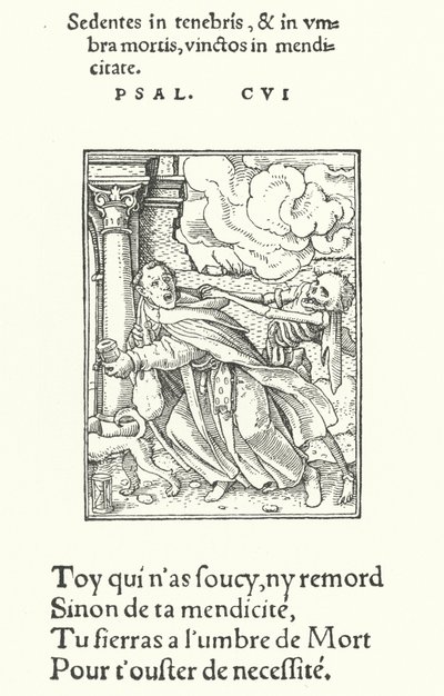 The Mendicant Friar, eller Monk (gravering) av Hans (after) Holbein the Younger
