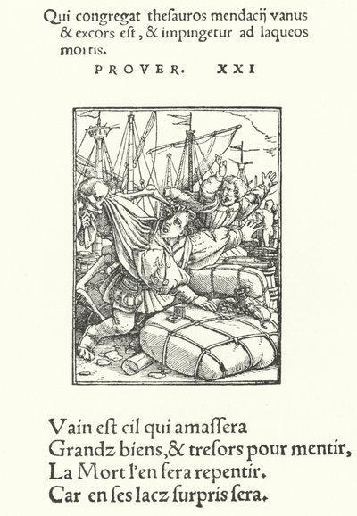 Kjøpmannen (gravering) av Hans (after) Holbein the Younger