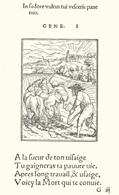 Plogmannen, eller bonden (gravering) av Hans (after) Holbein the Younger