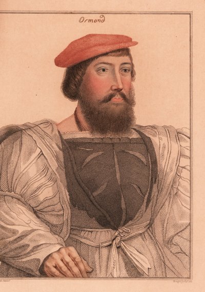 Thomas Boleyn eller James Butler, jarl av Ormond., 1812 (gravering) av Hans (after) Holbein the Younger