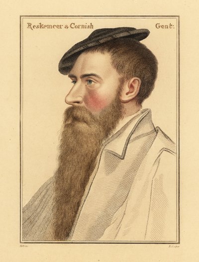 William Reskimer, hoffmann til kong Henry VIII. ,1812 (gravering) av Hans (after) Holbein the Younger