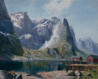 Northlandfjord c.1890 (olje på lerret) av Hans Andreas Dahl