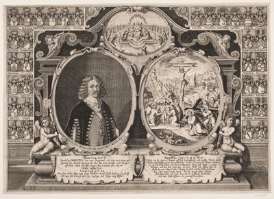 Niels Windet til Grundet og en representasjon av Kristus på korset av Hans Andreas Greys