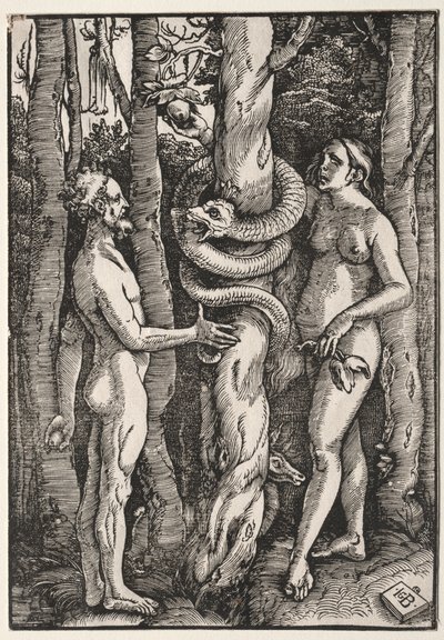 Adam og Eva, ca. 1514. av Hans Baldung