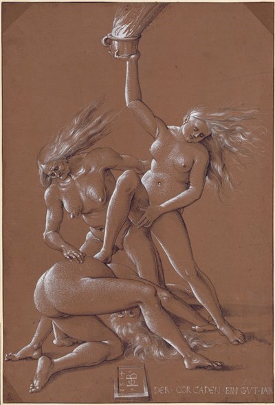 Nyttårshilsen med tre hekser, 1514 av Hans Baldung