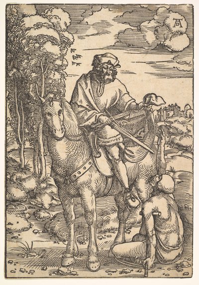 Saint Martin på hesteryggen, 1400-1500-tallet. av Hans Baldung