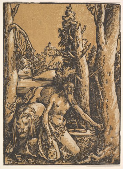 St. Hieronymus i ørkenen, ca. 1511. av Hans Baldung