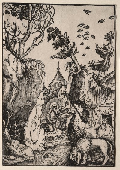 St. Hieronymus i villmarken. av Hans Baldung