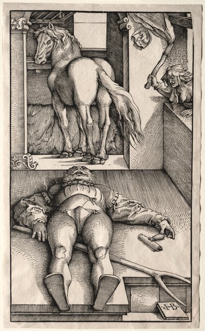 Den forheksede brudgommen, 1544-45. av Hans Baldung
