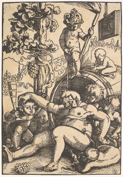 The Drunk Bacchus, ca. 1520. av Hans Baldung