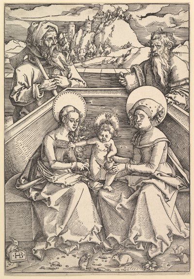 Den hellige familie med St. Anna og St. Joachim. av Hans Baldung