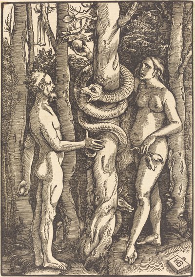 Adam og Eva med slange av Hans Baldung Grien