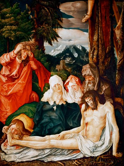 ""Lamentation sur la mort du christ"" (Klagsangen over Kristus) Peinture de Hans Baldung, dit Grien (Baldung Grien)(1484-1545) av Hans Baldung Grien