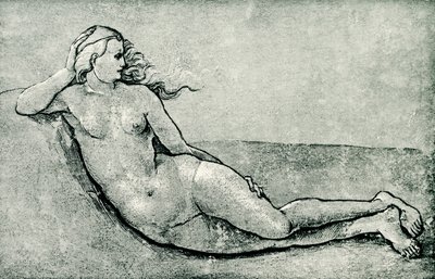 Liggende nymfe av Hans Baldung Grien