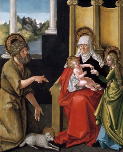 Saint Anne med Kristusbarnet, jomfruen og døperen Johannes, c1511 av Hans Baldung Grien