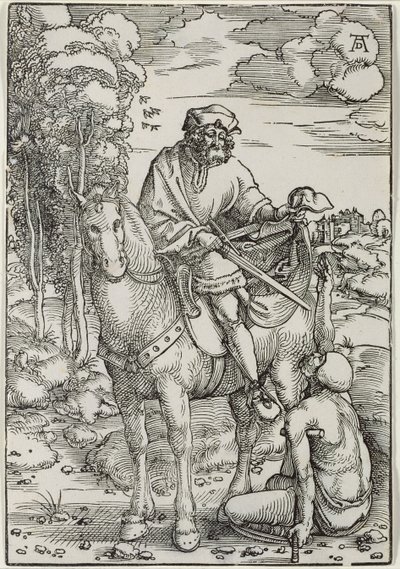 St. Martin deler kappen sin av Hans Baldung Grien