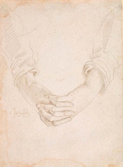 Studie av en kvinnes foldede hender av Hans Baldung Grien