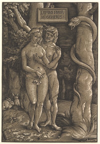Menneskehetens fall, 1511 av Hans Baldung Grien