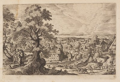 Tavle 16, fra Landskap med scener fra Det gamle og Det nye testamentet og Ovids metamorfoser av Hans Bol