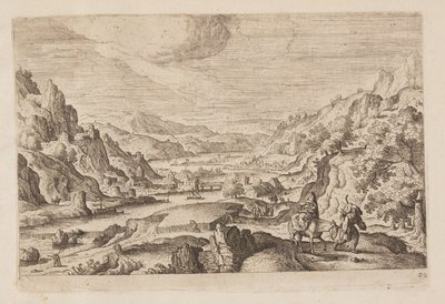 Tavle 20, fra Landskap med scener fra Det gamle og Det nye testamentet og Ovids metamorfoser av Hans Bol