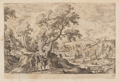 Tavle 23, fra Landskap med scener fra Det gamle og Det nye testamentet og Ovids metamorfoser av Hans Bol
