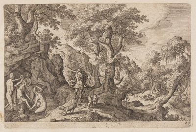 Tavle 29, fra Landskap med scener fra Det gamle og Det nye testamentet og Ovids metamorfoser av Hans Bol