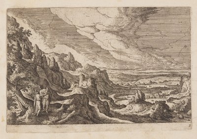 Tavle 2, fra Landskap med scener fra Det gamle og Det nye testamentet og Ovids metamorfoser av Hans Bol