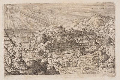 Tavle 30, fra Landskap med scener fra Det gamle og Det nye testamentet og Ovids metamorfoser av Hans Bol