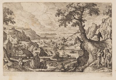 Tavle 8, fra Landskap med scener fra Det gamle og Det nye testamentet og Ovids metamorfoser av Hans Bol