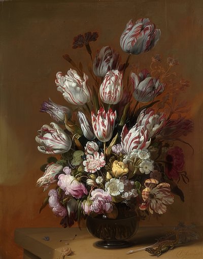 Stilleben med blomster. 1639 av Hans Bollongier