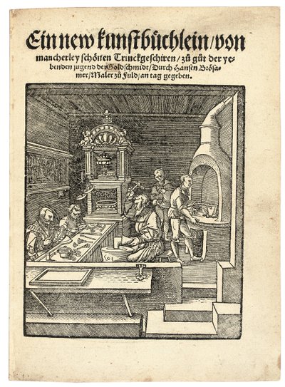 Et gullsmedverksted, ca. 1538 av Hans Brosamer