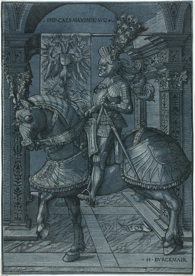 Ridesportrett av keiser Maximilian, 1508. av Hans Burgkmair