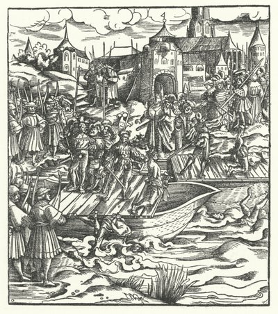 Henrettelse av lederne for et opprør mot styret til erkehertug Maximilian av Østerrike i Gent, 1484 av Hans Burgkmair