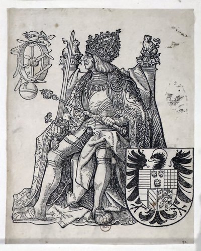 Keiseren Maximilian, ca 1509-1512 (gravering) av Hans Burgkmair