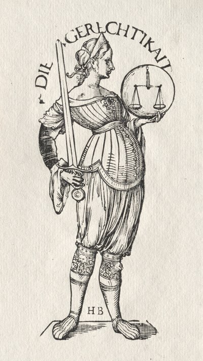 De syv dyder: rettferdighet. av Hans Burgkmair