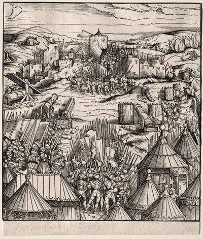 Stormingen av Nantes, 1512-1515. av Hans Burgkmair