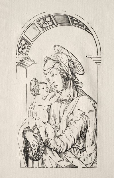 Jomfruen med barnet under en bue av Hans Burgkmair