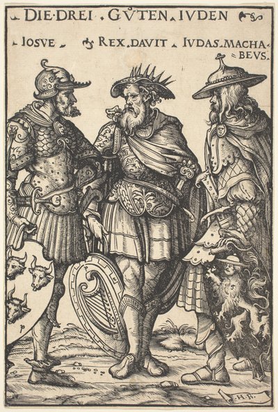 Josva, David og Judas Makkabaeus av Hans Burgkmair I