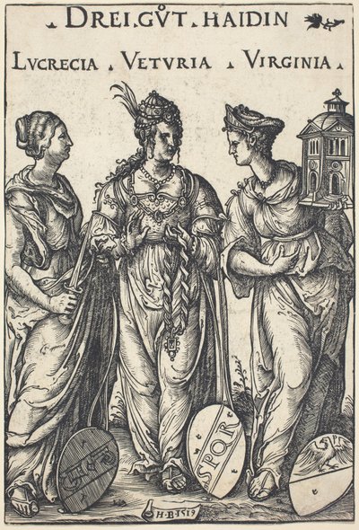 Lucretia, Veturia og Virginia av Hans Burgkmair I
