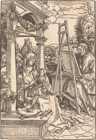 Saint Luke maler jomfruportrettet av Hans Burgkmair I
