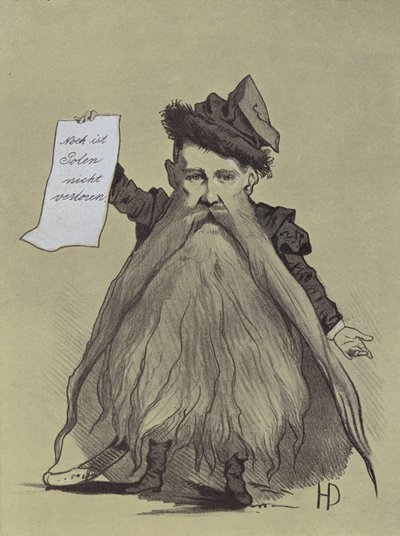 Karikatur av den polske patrioten Franciszek Smolka av Hans Canon