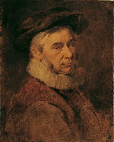 Eldre mann med ruff og skjegg av Hans Canon